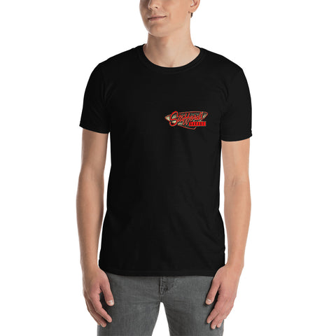 STAFFORD'S GARAGE - FRONT/BACK - POCKET LOGO W TRUCK ON BACK